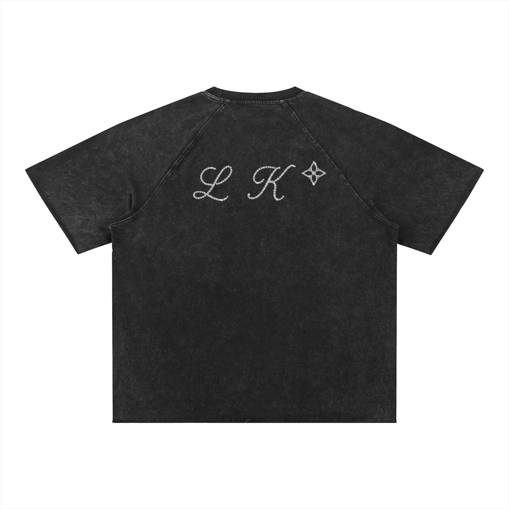 Unisex Mineral Wash Raw Edge T-Shirt