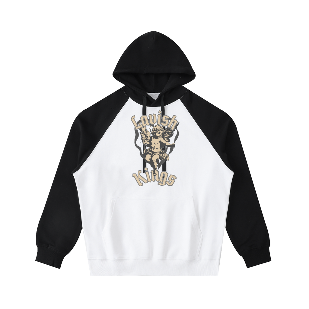 Color-Block Raglan Sleeve Hoodie - LavishKings