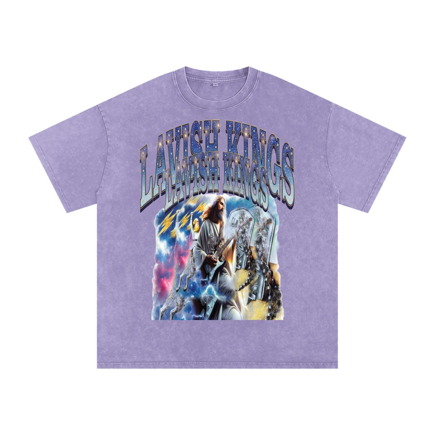 Snow Washed Oversized Cotton T-Shirt