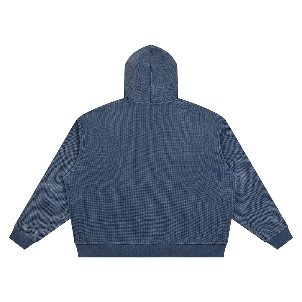 Unisex Vintage Wash Waffle Boxy Hoodie