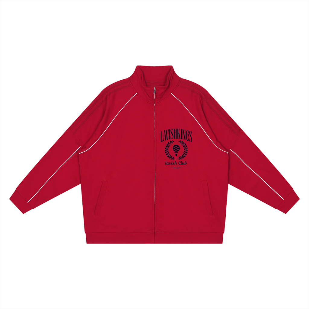 Reflection Striped Raglan Sleeve  Jacket - LavishKings