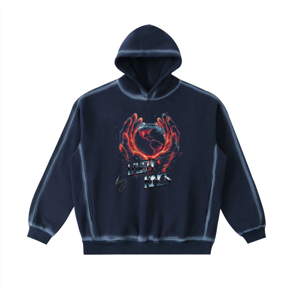 Sunfaded Edge Fleece Hoodie - LavishKings