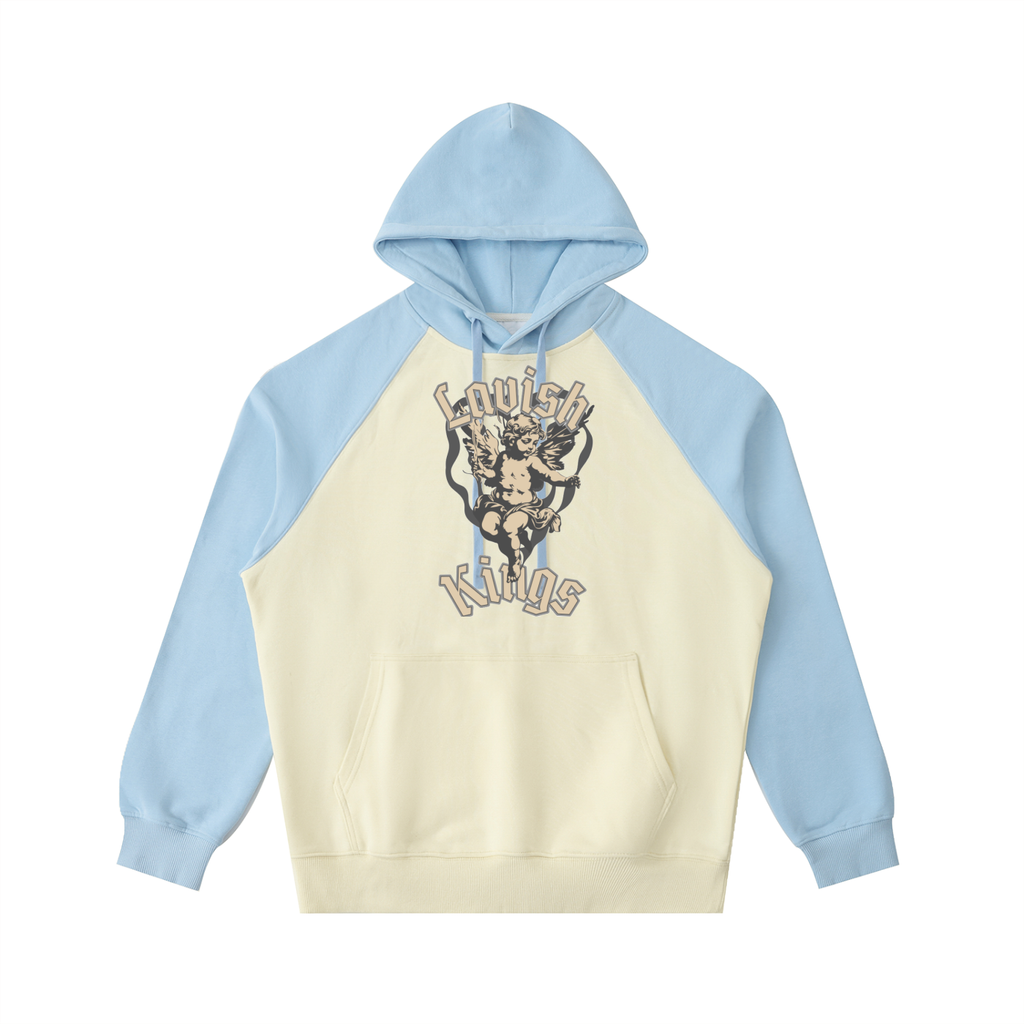 Color-Block Raglan Sleeve Hoodie - LavishKings