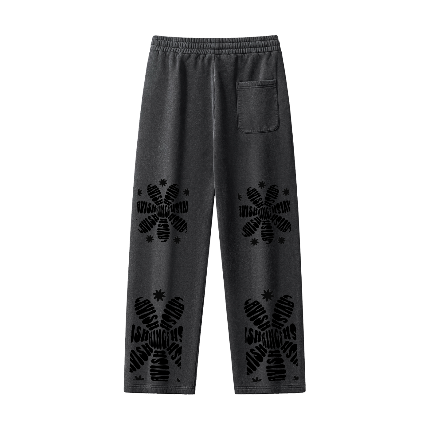 Frayed Enzyme Washed Fleece Sweatpants