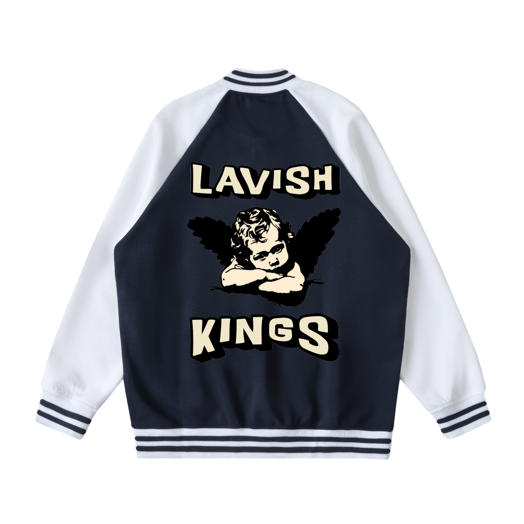 Two Tone Raglan Sleeve Varsity Jacket