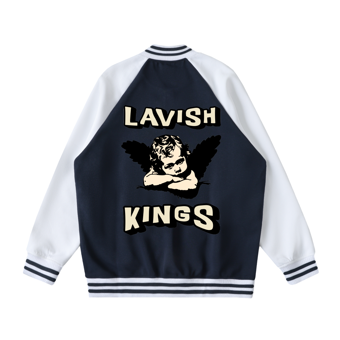 Two Tone Raglan Sleeve Varsity Jacket
