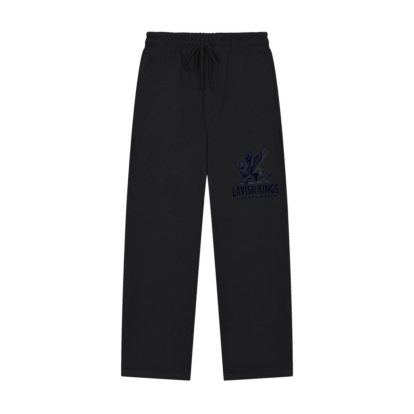 Solid Color Straight-Leg Sweatpants