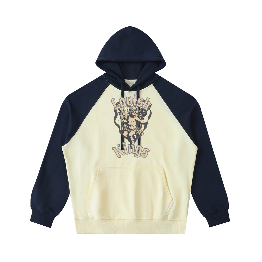 Color-Block Raglan Sleeve Hoodie - LavishKings