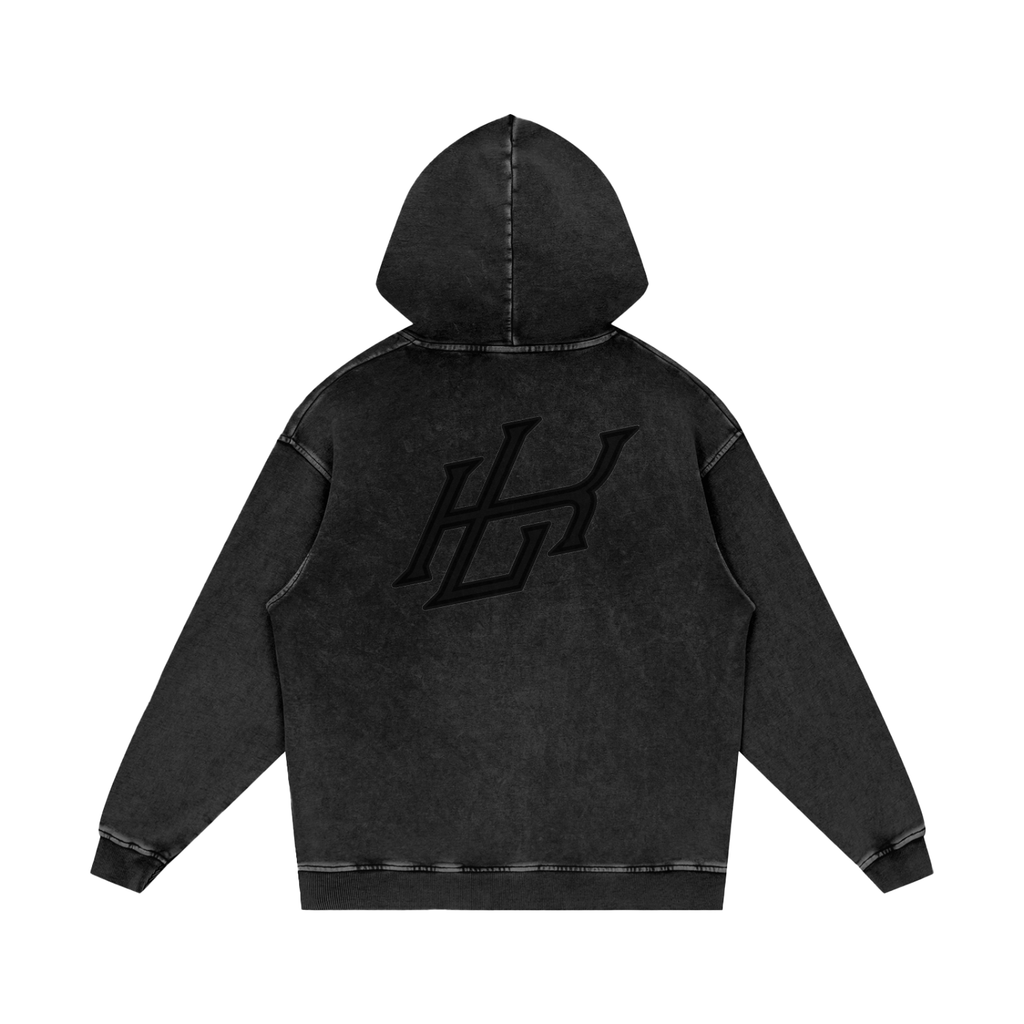 Snow Washed Loose Cotton Hoodie