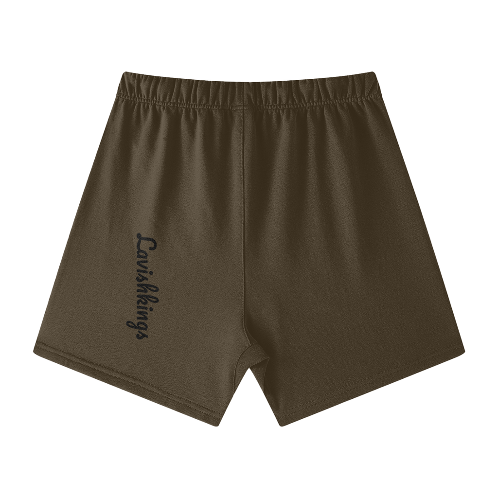 Streetwear Unisex Heavyweight Earth Tone Loose Fit Cotton Shorts - LavishKings
