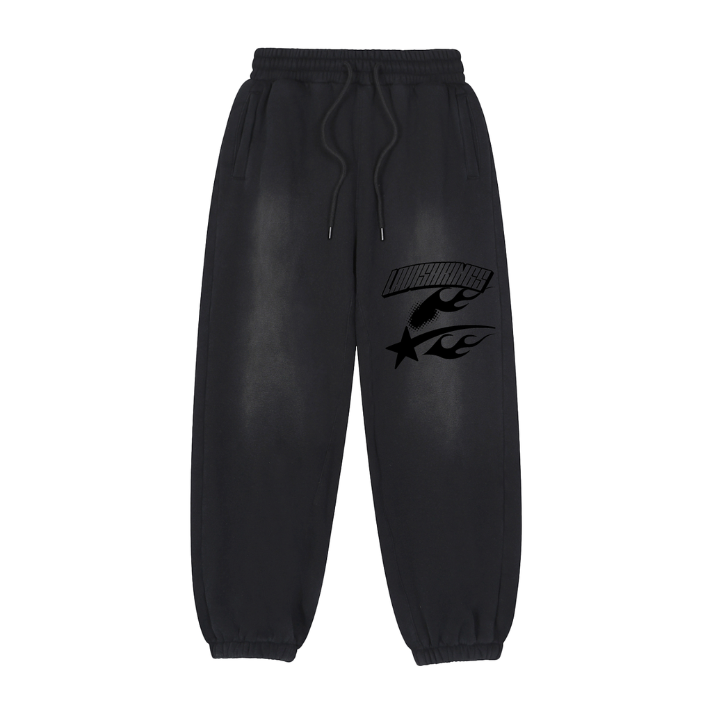 Vintage Washed Fleece Jogger Sweatpants - LavishKings