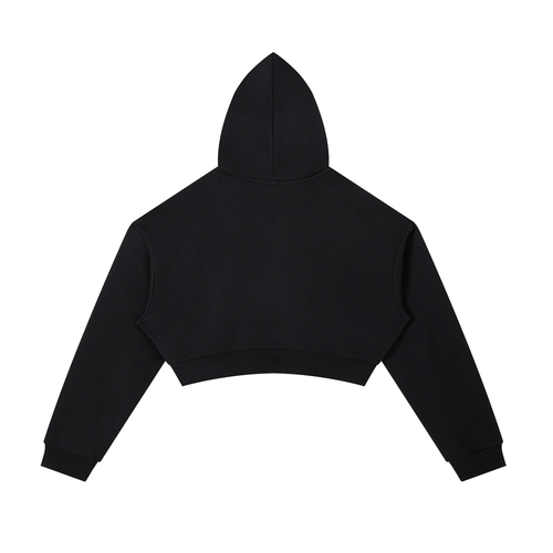Essential Cropped Zip-Up Hoodie - LavishKings