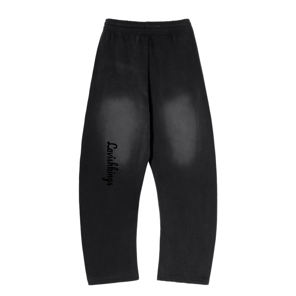 Sunfade Curved Blade Fleece Sweatpants - LavishKings