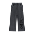 Snow Washed Tape Raw Edge Sweatpants - LavishKings