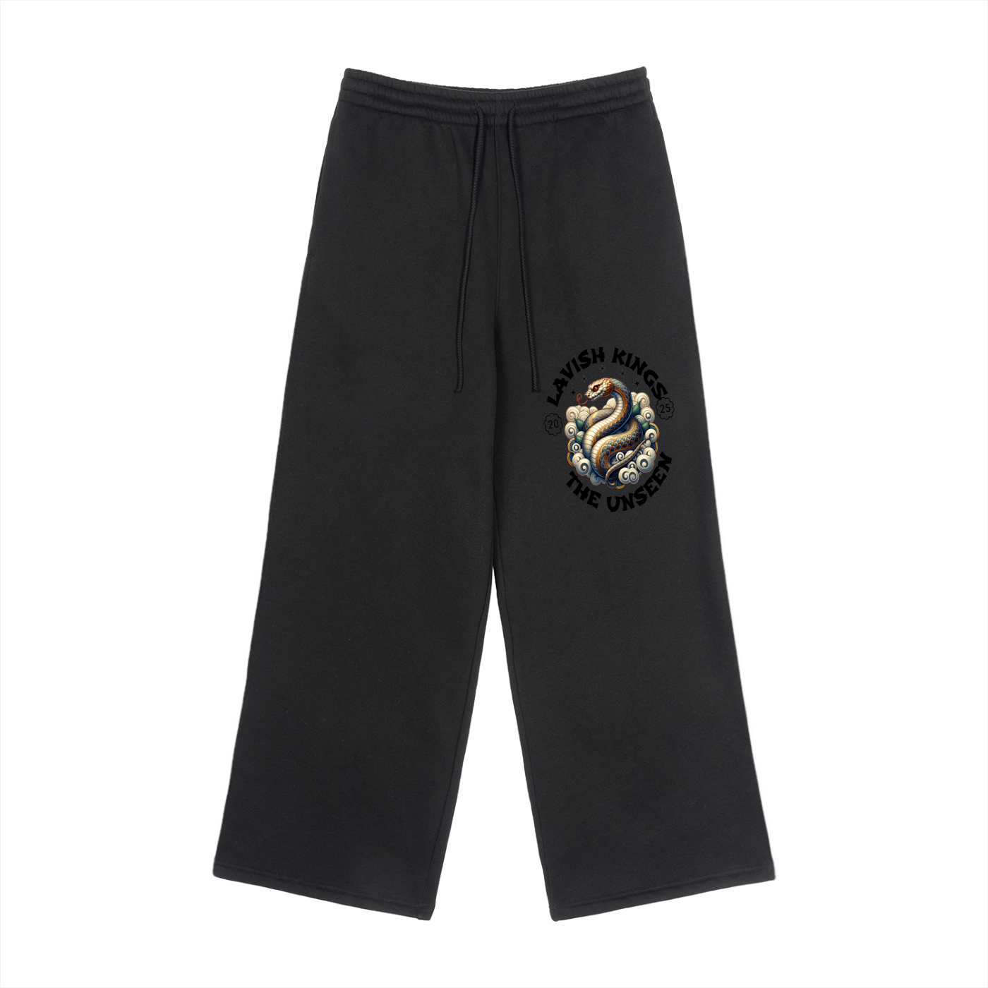 Fleece Drawstring Straight-Leg Sweatpants