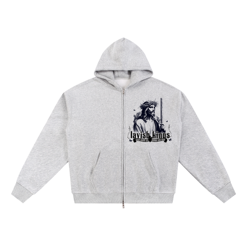 Essential Fleece Zip-Through Hoodie - LavishKings