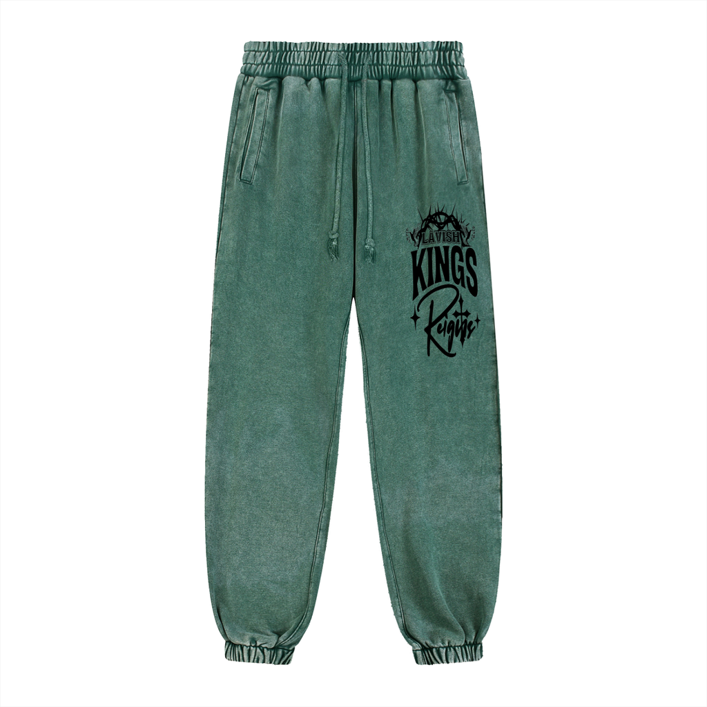 Snow Wash Heavyweight Jogged Sweatpants - LavishKings