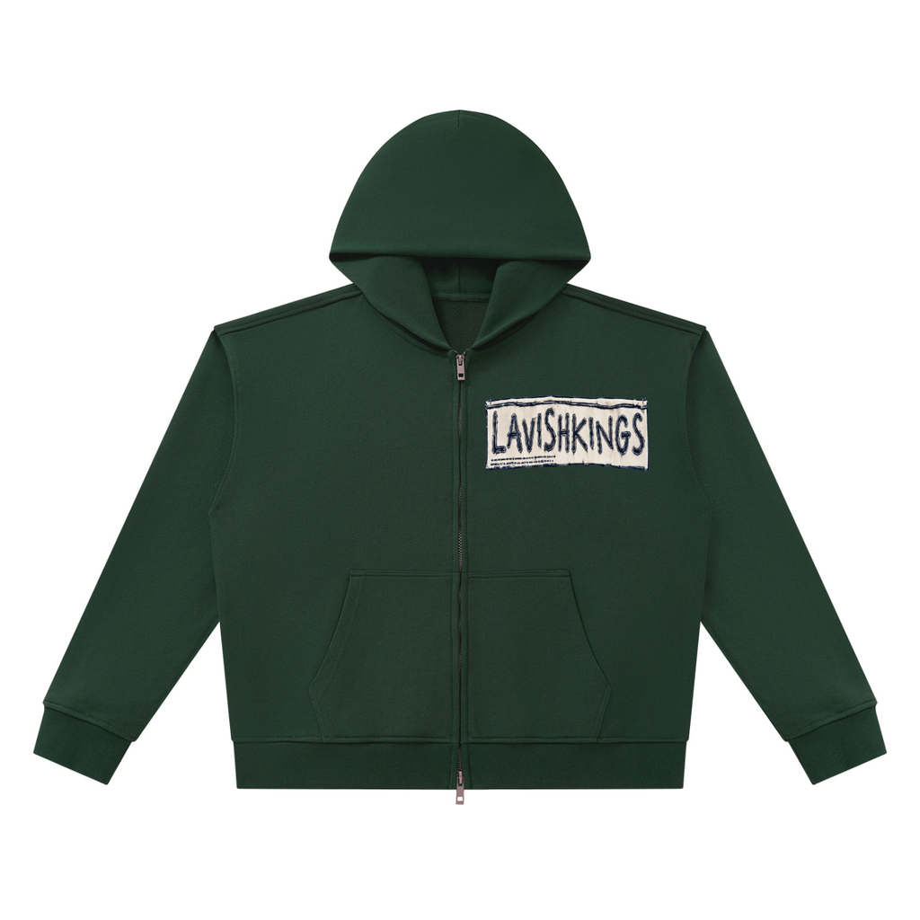 Unisex Heavyweight Full Zip Boxy Hoodie