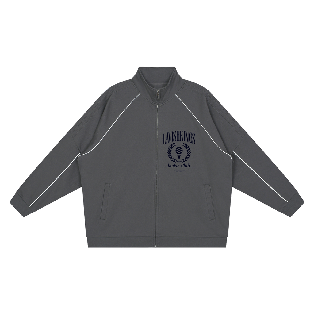 Reflection Striped Raglan Sleeve  Jacket - LavishKings