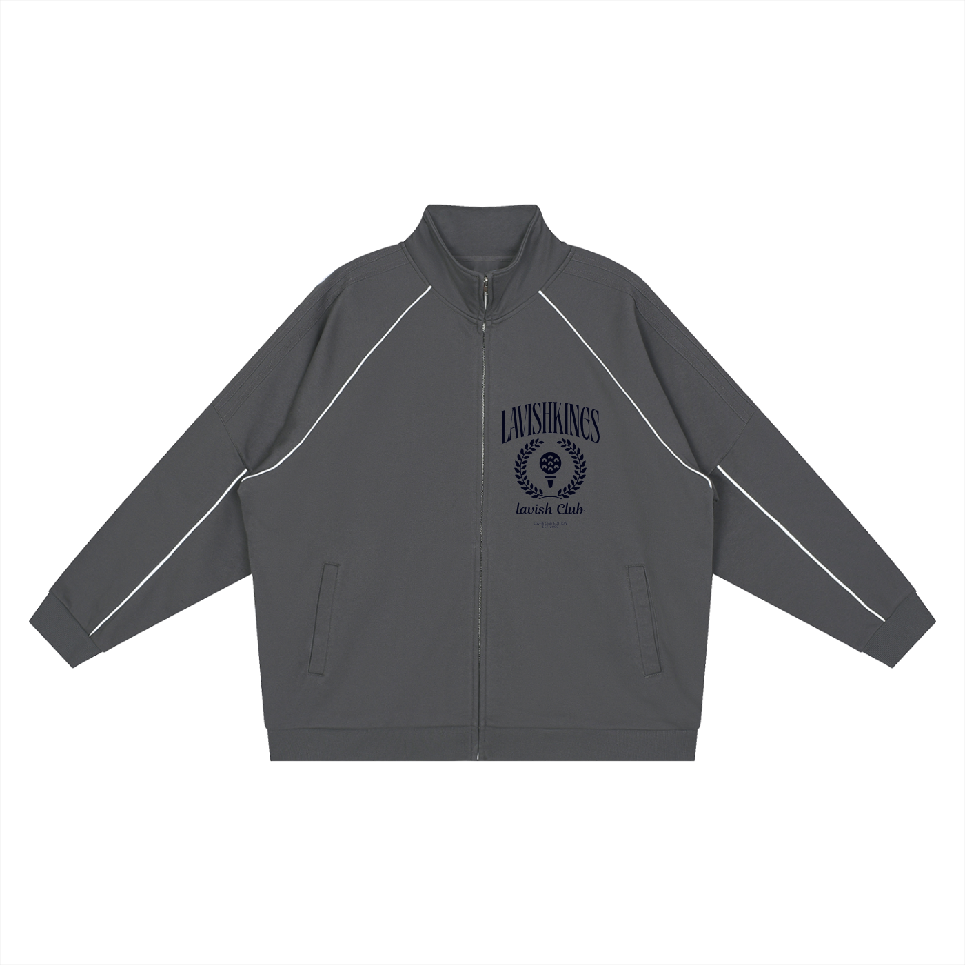 Reflection Striped Raglan Sleeve  Jacket