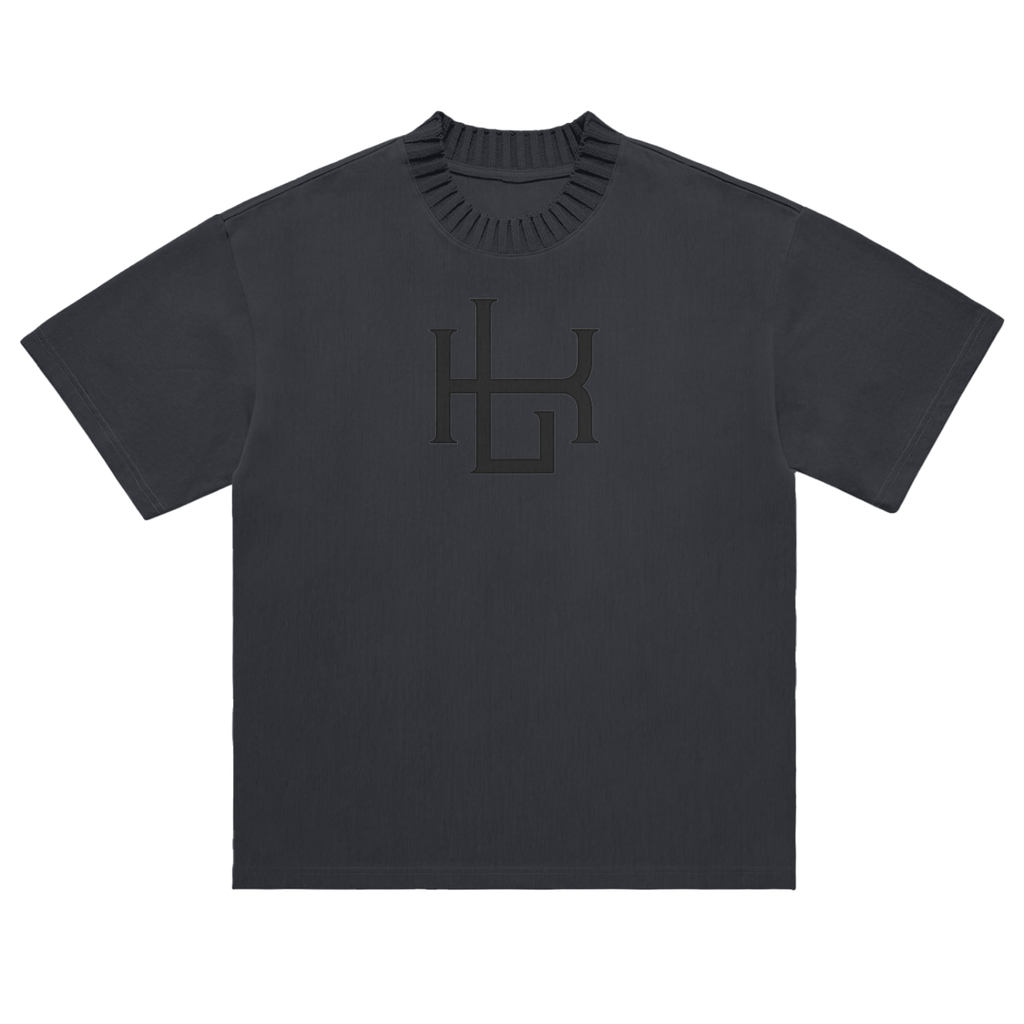 Heavyweight Knitted Round Neck T-Shirt - LavishKings