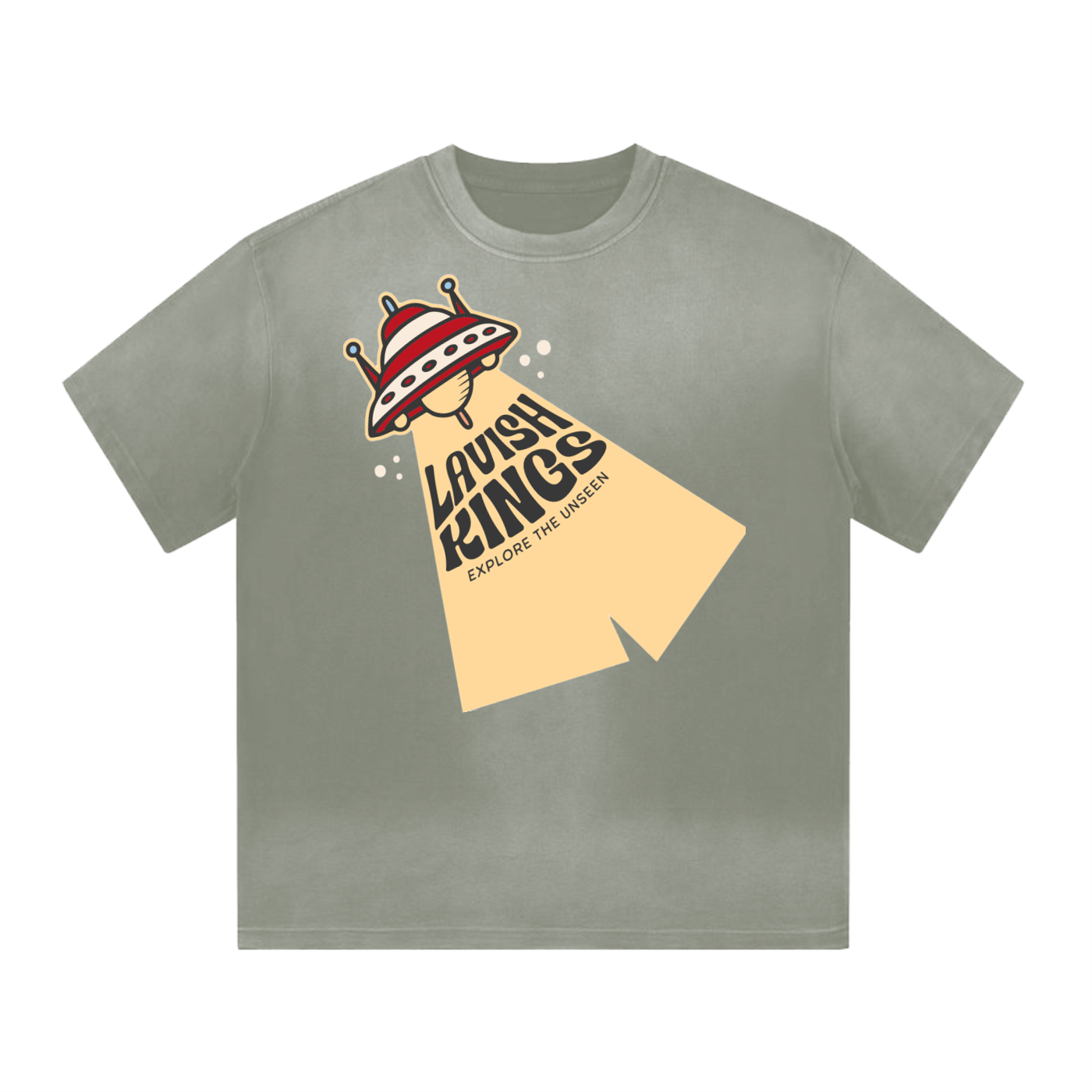 “I” Shape Gradient Washed T-Shirt - LavishKings