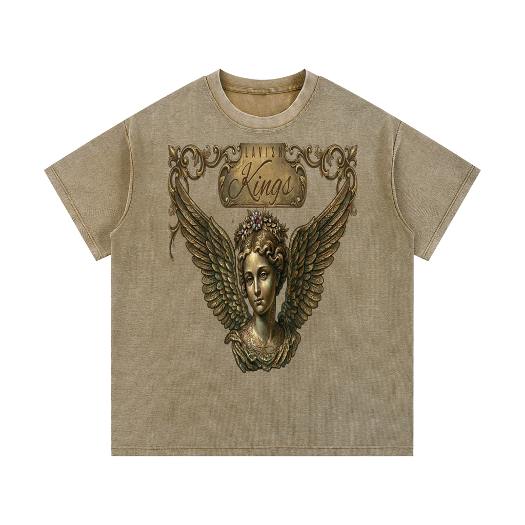 Mineral Wash Waffle Knit T-Shirt