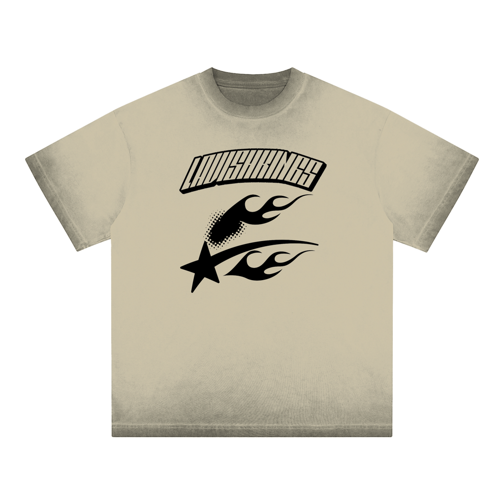 Reverse Dyed Loose Cotton T-Shirt - LavishKings