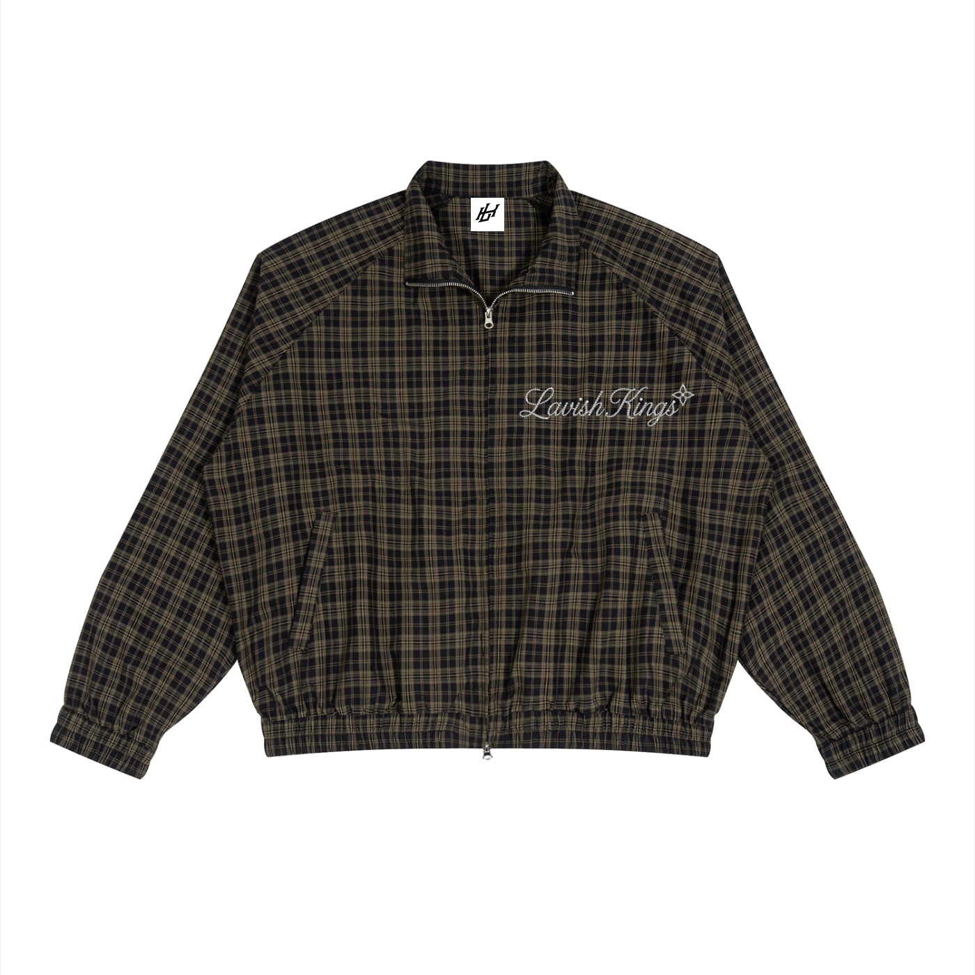 Unisex Plaid Full-Zip Track Jacket