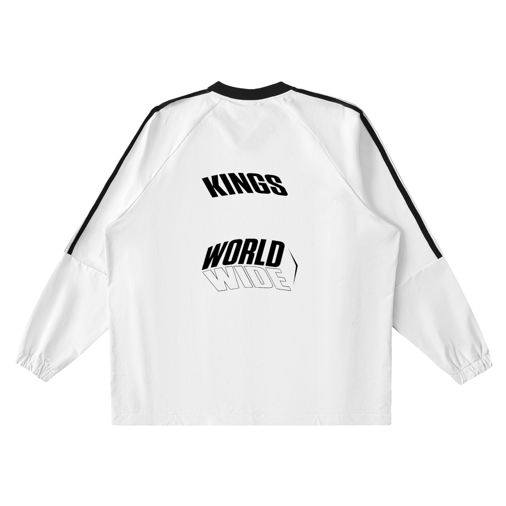 Color-Block V-Neck Long-Sleeve T-Shirt