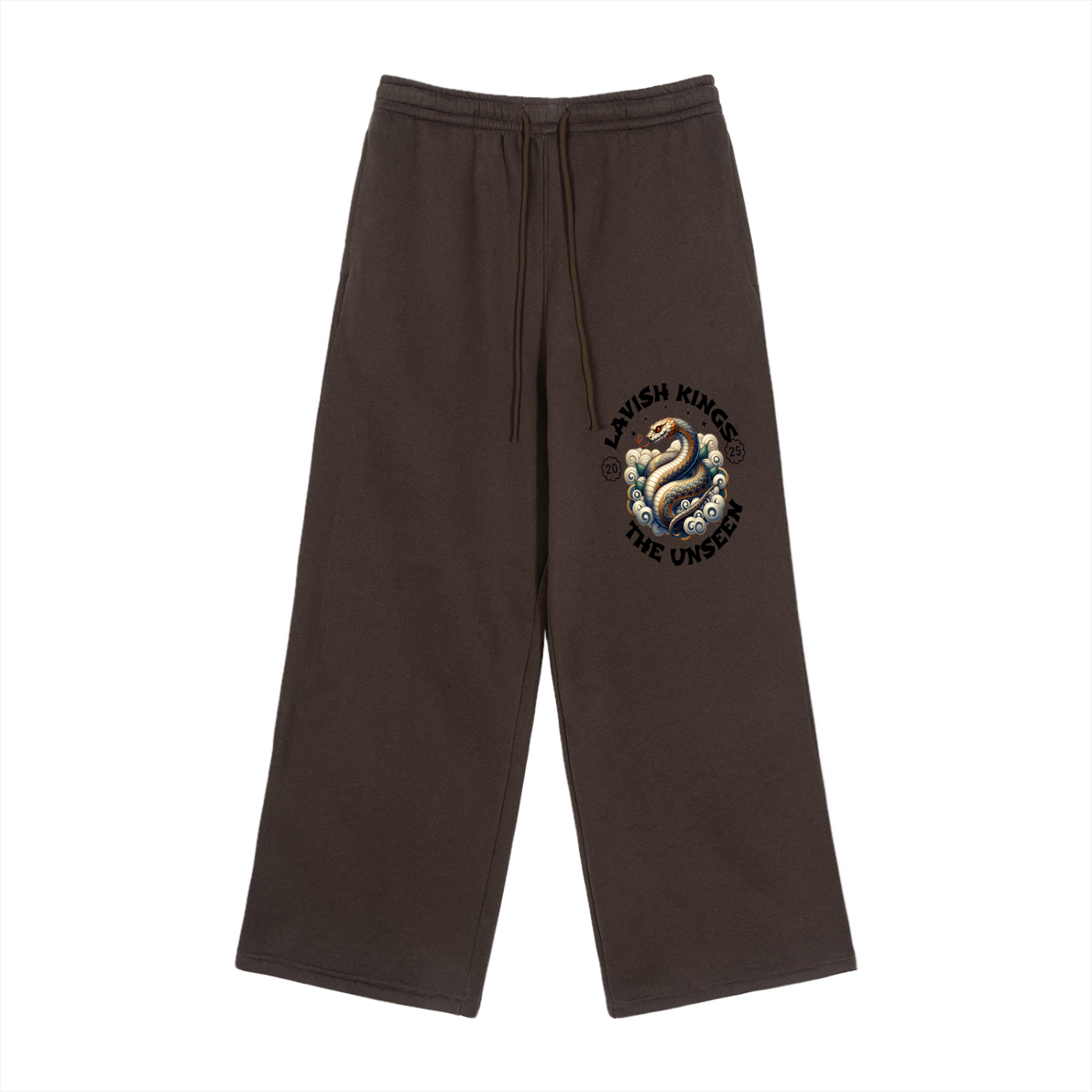 Fleece Drawstring Straight-Leg Sweatpants