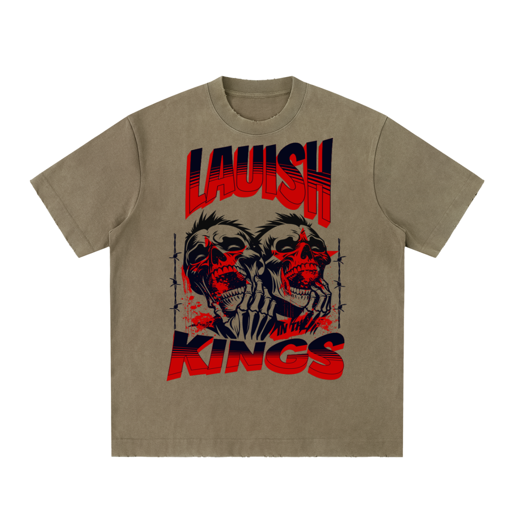 Heavyweight Vintage Washed Frayed T-Shirt