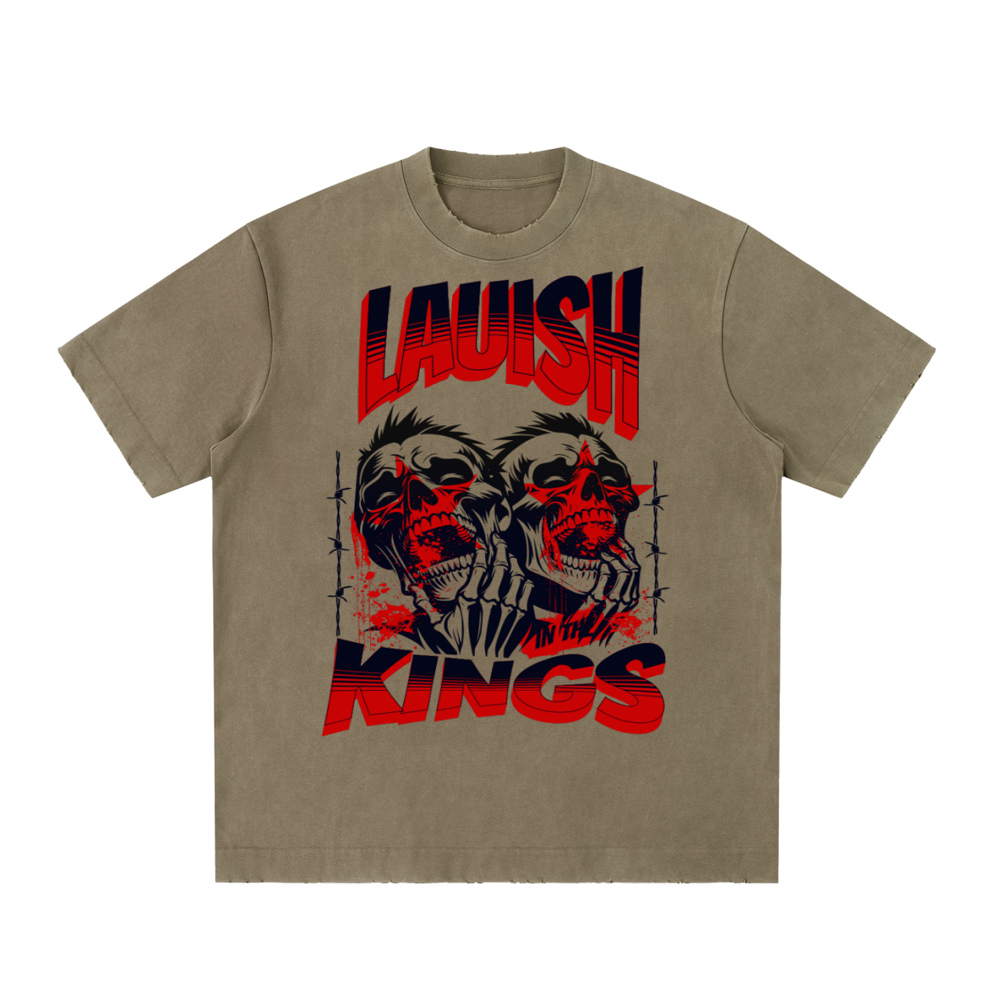 Heavyweight Vintage Washed Frayed T-Shirt