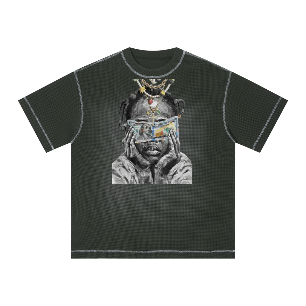 Unisex Sunfade Waffle Boxy T-Shirt