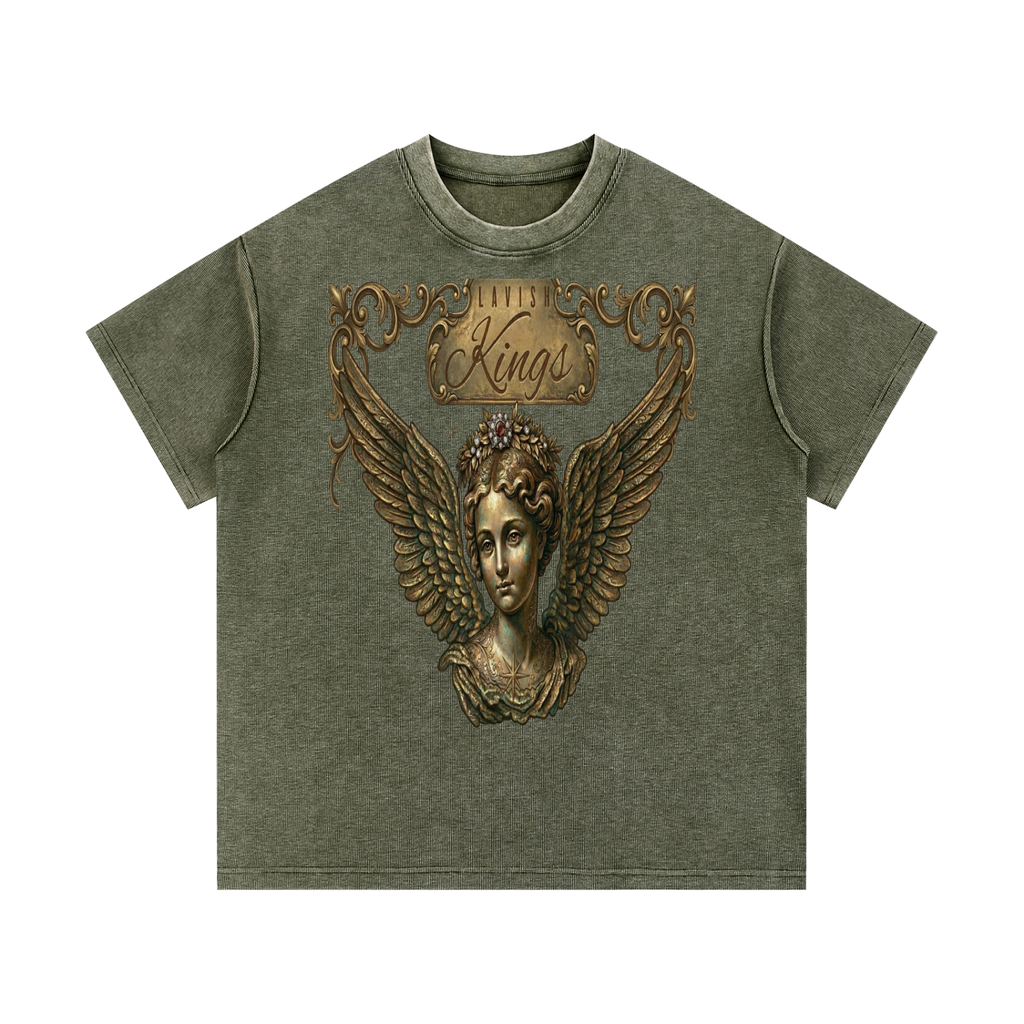 Mineral Wash Waffle Knit T-Shirt