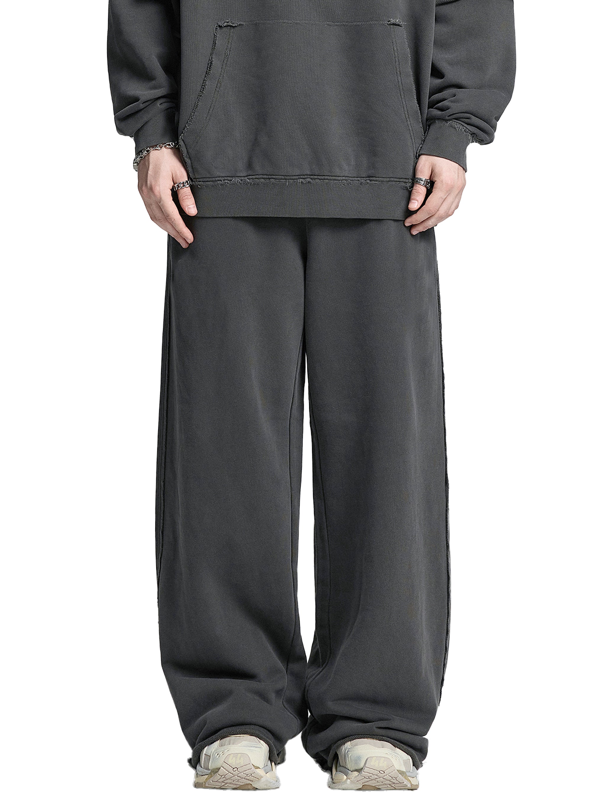 Snow Washed Raw Edge Sweatpants