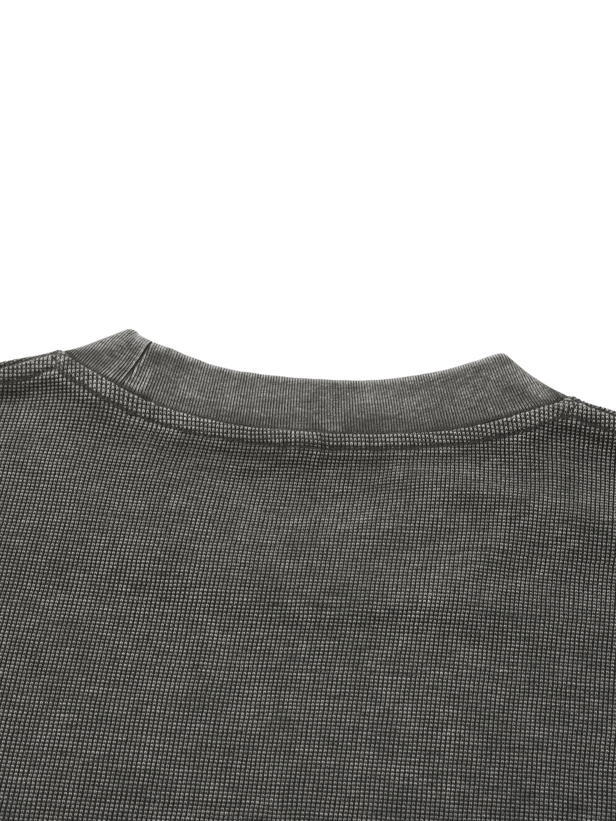 Mineral Wash Waffle Knit T-Shirt - LavishKings