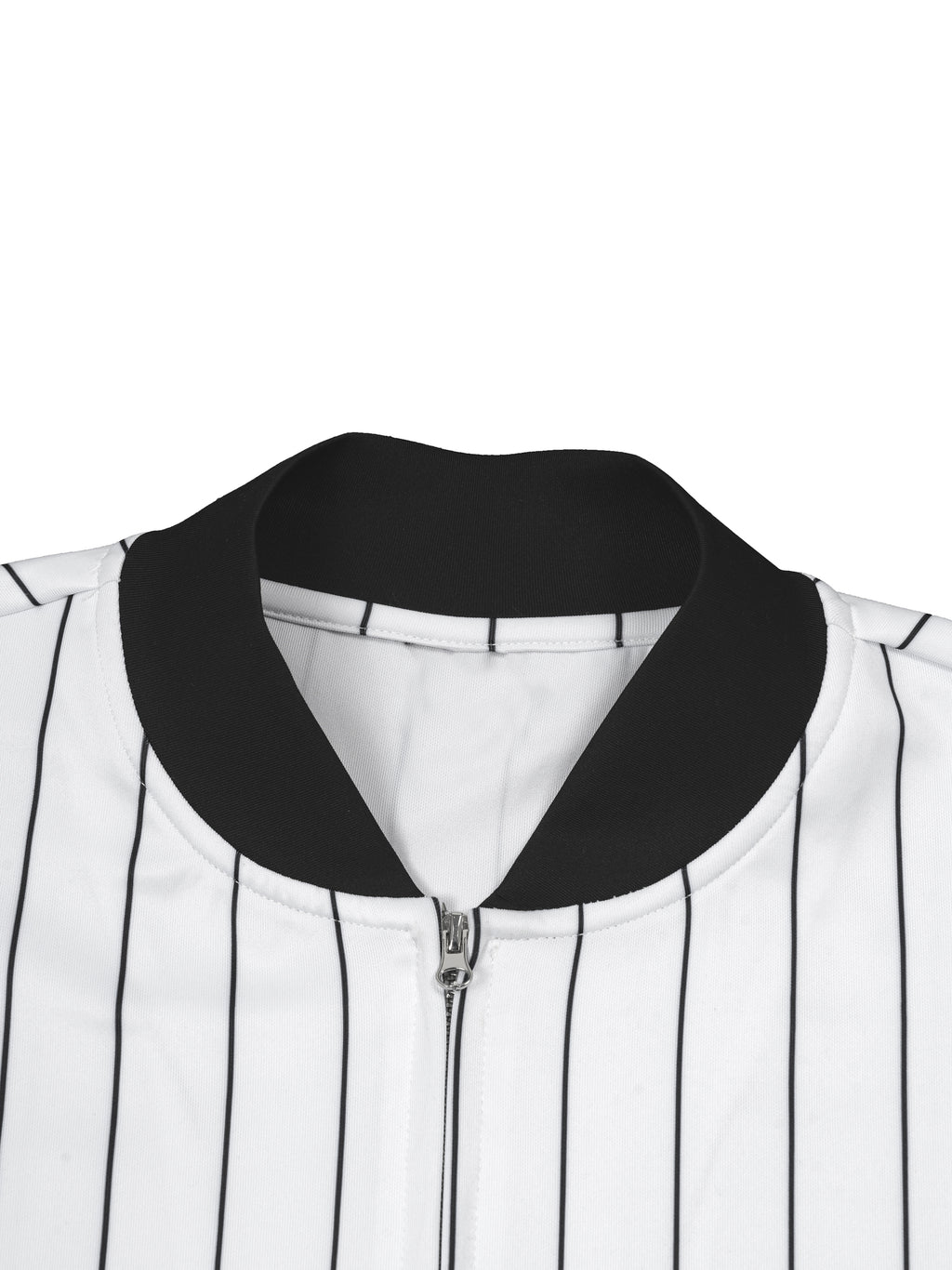 Unisex Striped Full-Zip Baseball Jersey