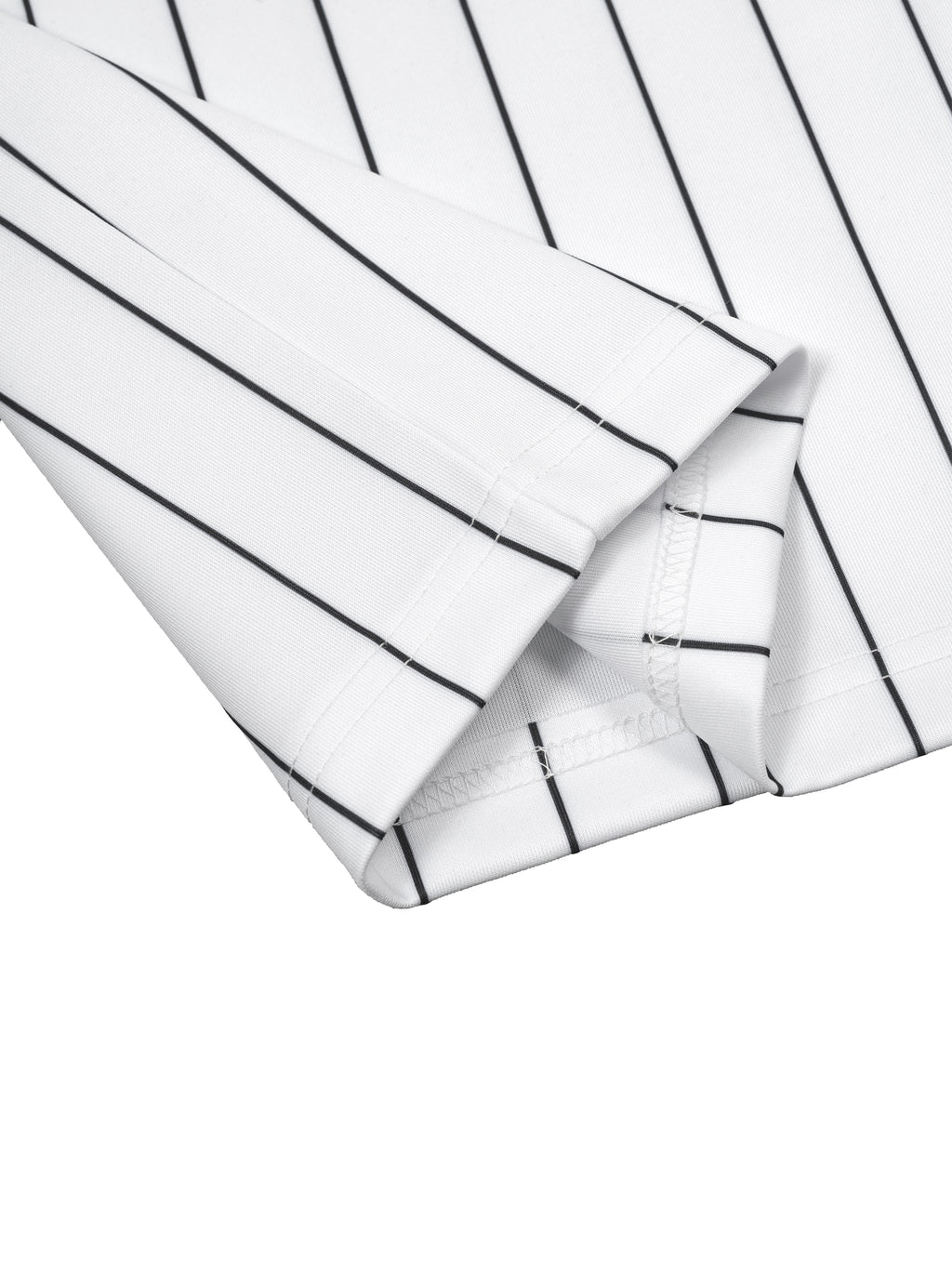 Unisex Striped Full-Zip Baseball Jersey