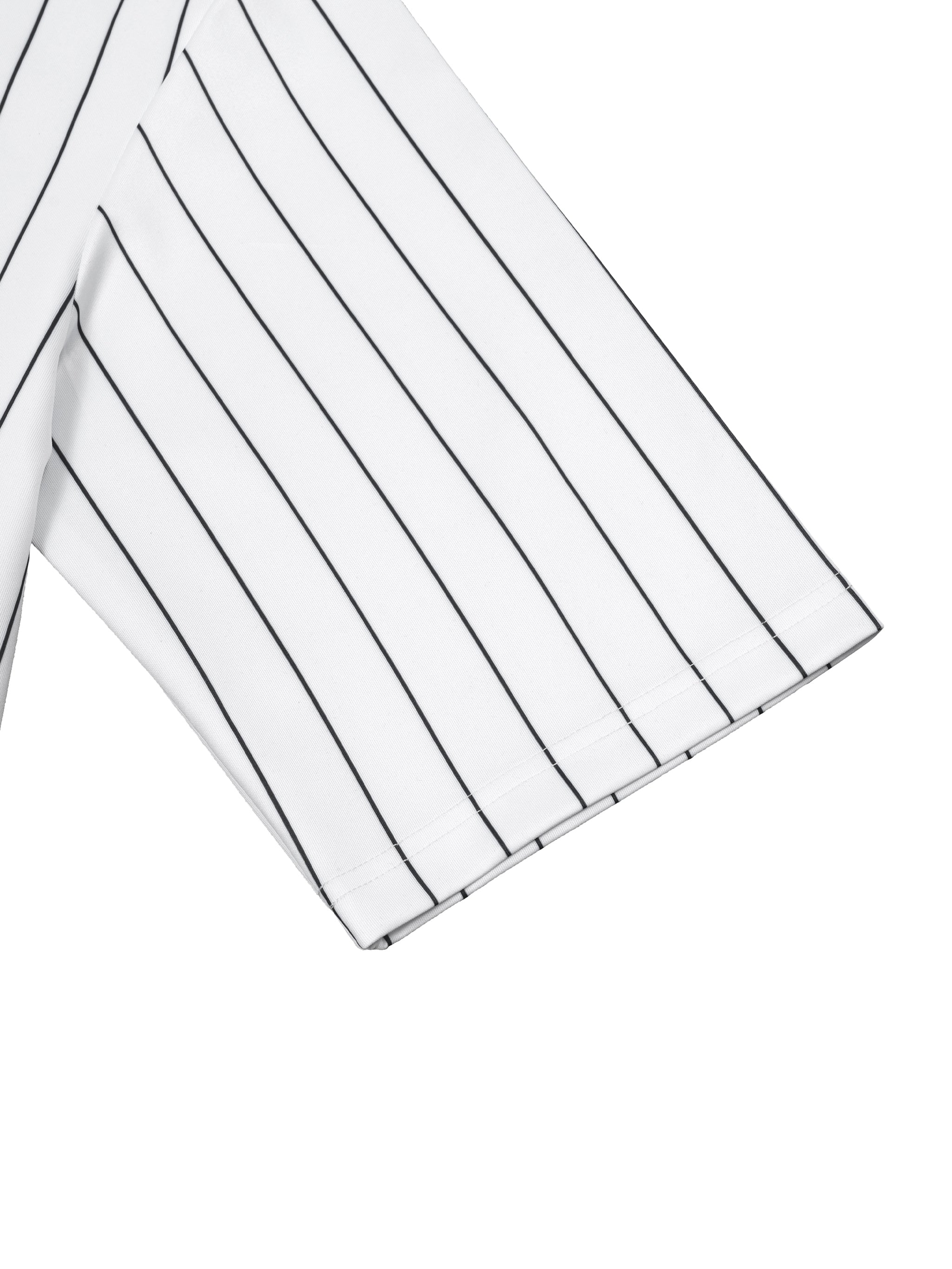 Unisex Striped Full-Zip Baseball Jersey