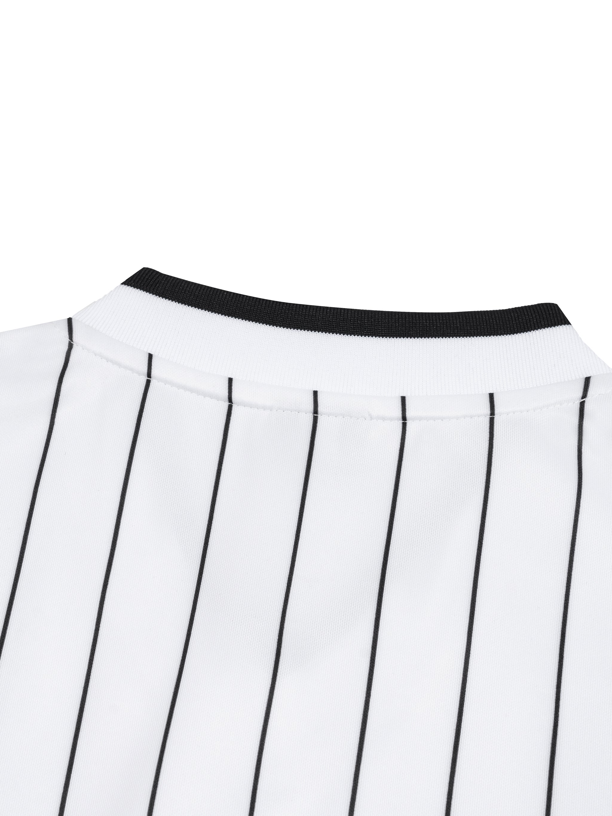 Unisex Striped Loose V-Neck T-Shirt