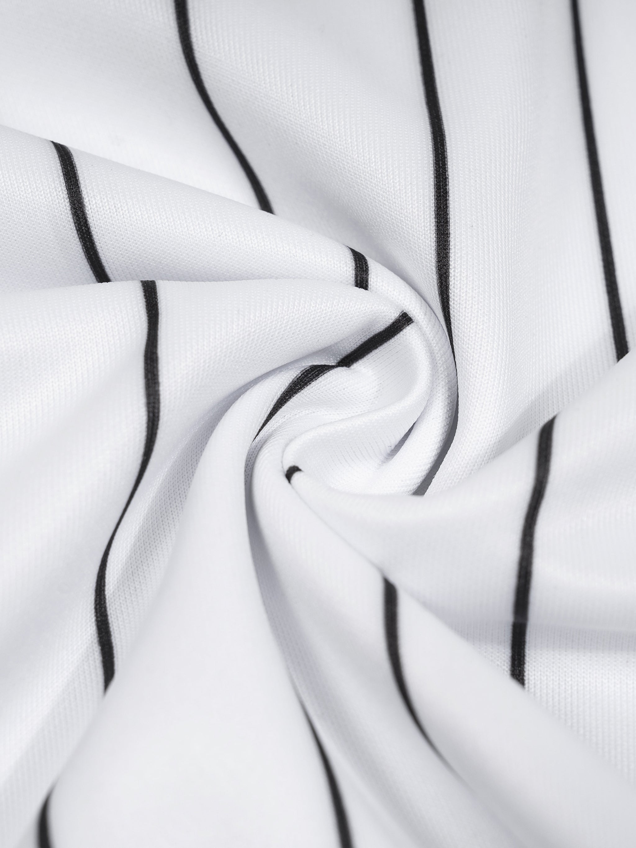 Unisex Striped Loose V-Neck T-Shirt