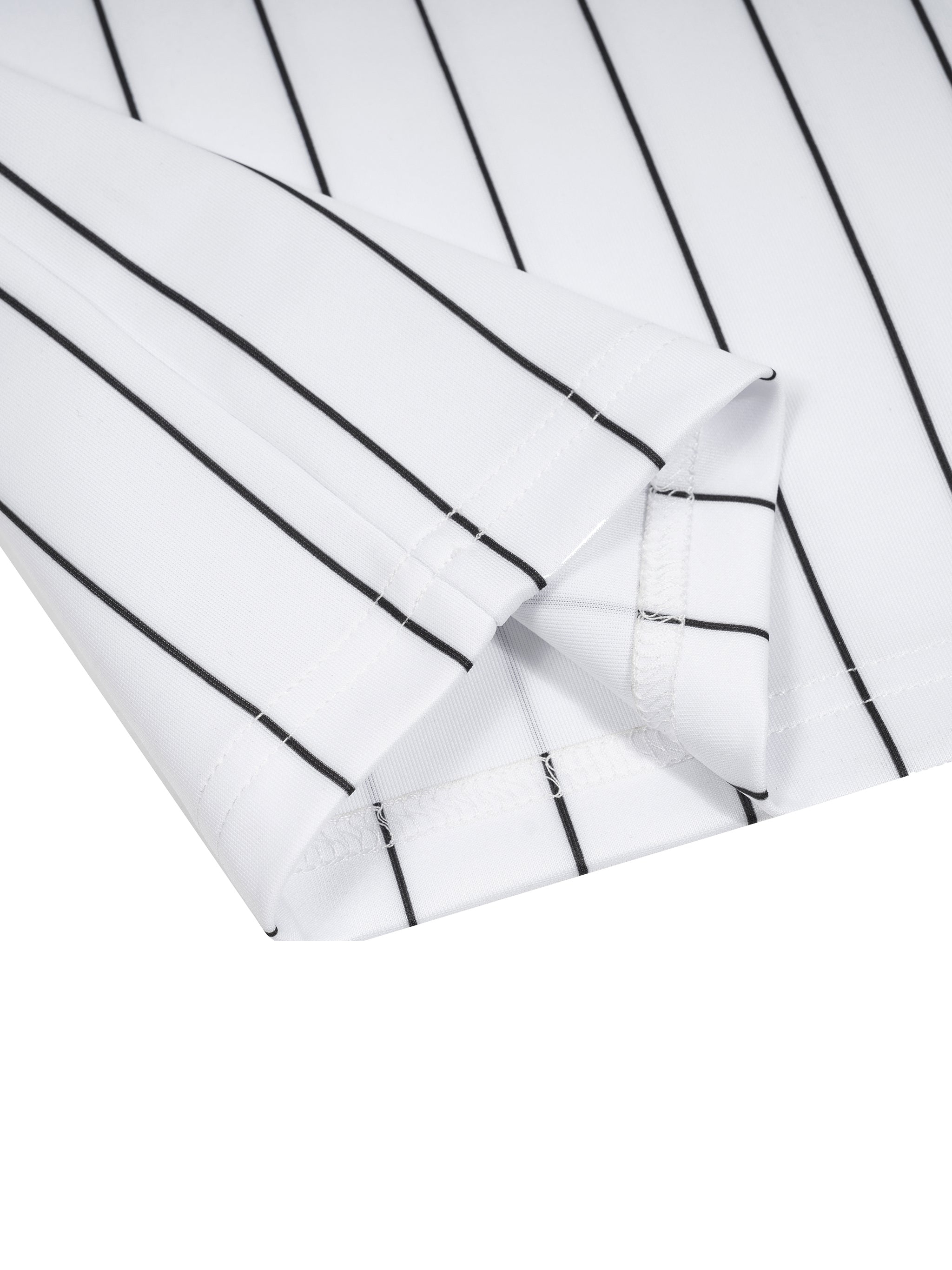 Unisex Striped Loose V-Neck T-Shirt