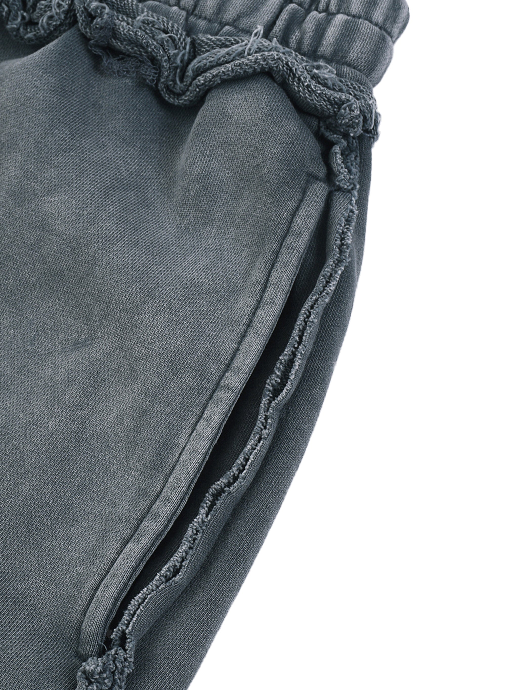 Unisex Mineral Wash Raw Edge Shorts