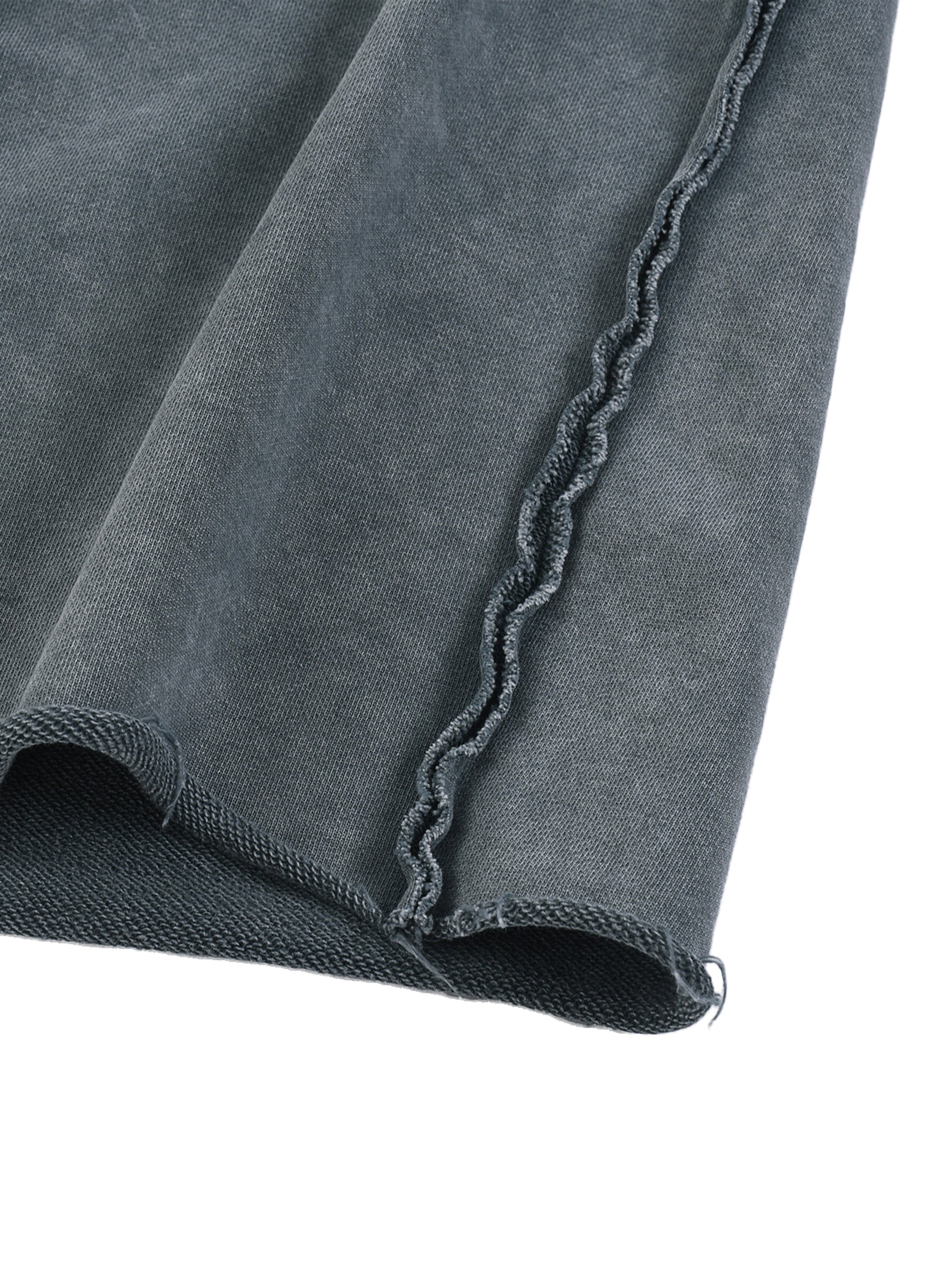 Unisex Mineral Wash Raw Edge Shorts