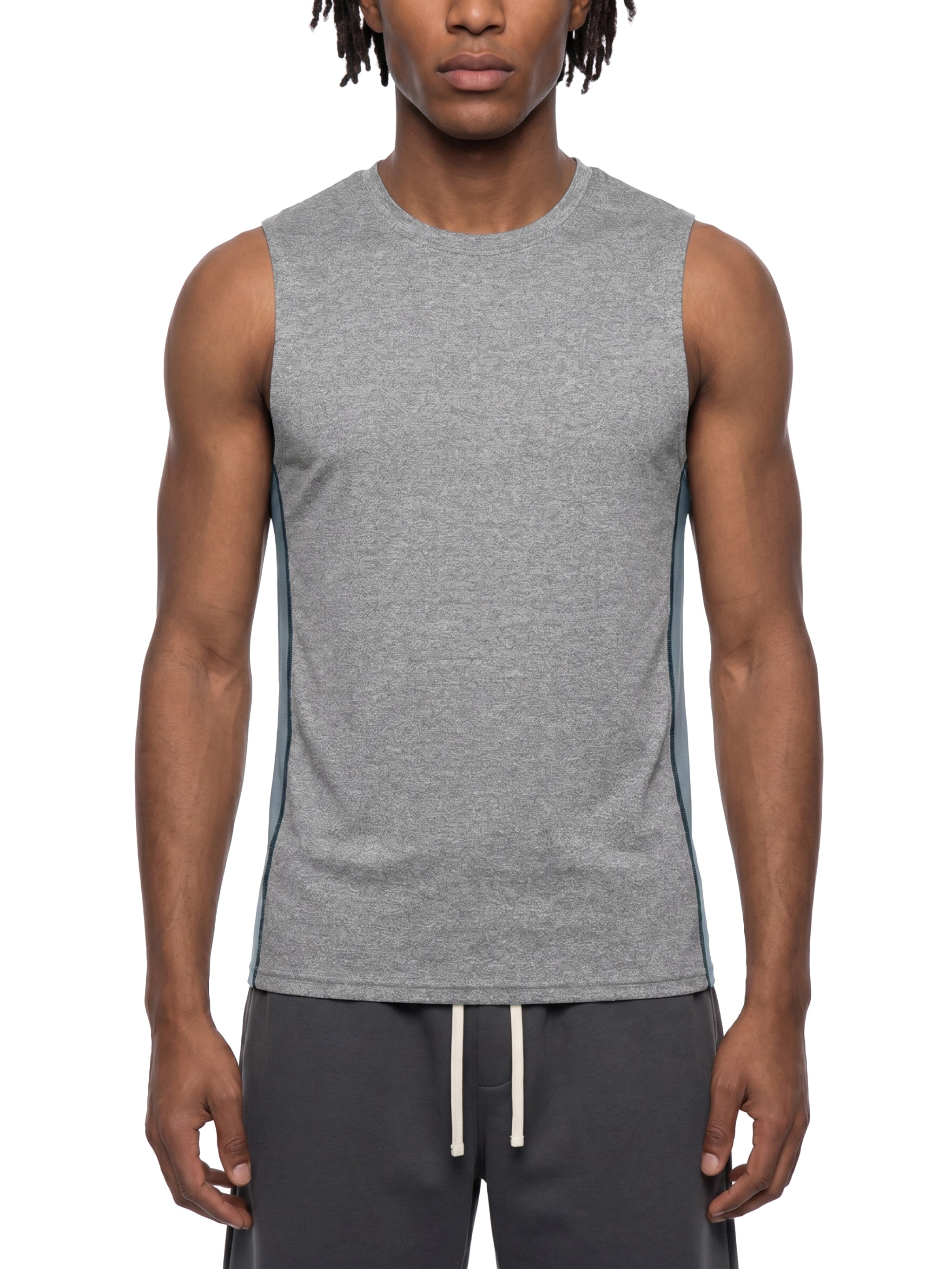 Men's Slim-Fit Topstitch Tank Top