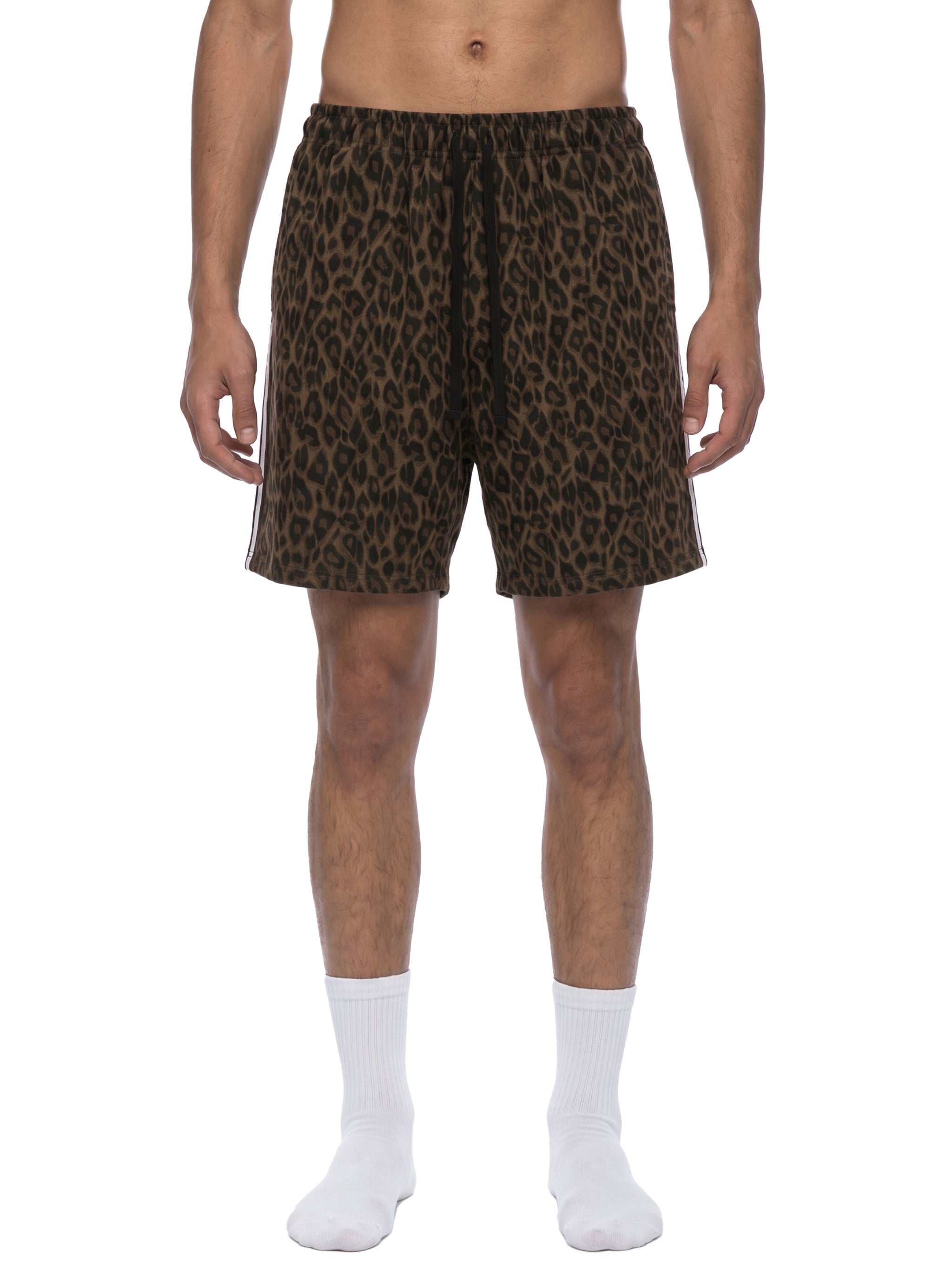 Unisex Heavyweight Leopard Drawstring Shorts
